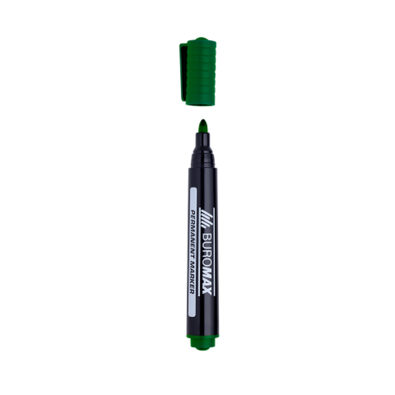 Маркер BUROMAX перманентний (BM.8700-04), зелений